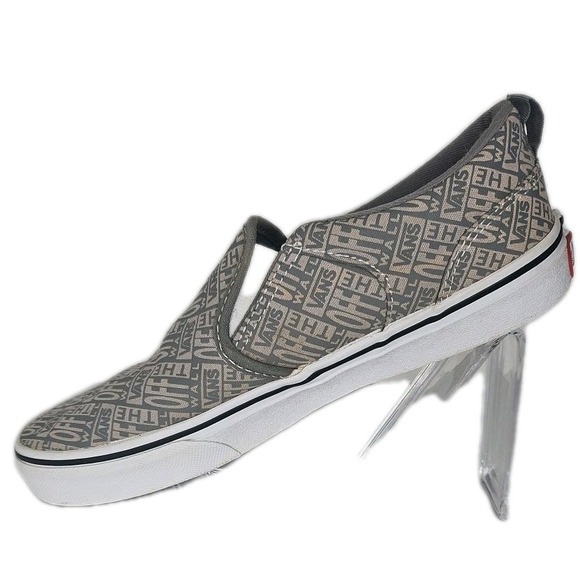 Vans off The Wall  Grey and White  Slip On Sneakers Size US Youth 6 - Picture 7 of 15